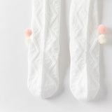 Dave&Bella Toddler Girls Summer Elegant White Stretchable Footed Tights