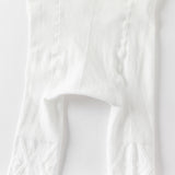 Dave&Bella Toddler Girls Summer Elegant White Stretchable Footed Tights