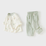 Dave&Bella Toddler Boys/Girls Grey Green/Orange Pink Indoor Comfortable Print Pajamas