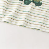 Dave&Bella Toddler Boys Summer Casual Yellow Striped Comfortable Outfit Sets
