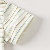 Dave&Bella Toddler Boys Summer Casual Yellow Striped Comfortable Outfit Sets