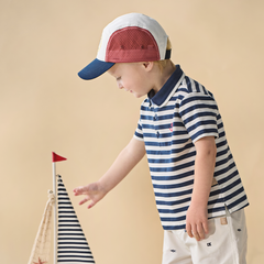Dave&Bella Toddler Boys Casual White Breathable Baseball Caps