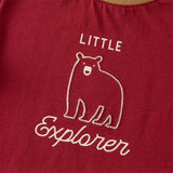 Dave&Bella Toddler Boys Summer Dark Red Comfortable Cotton Daily Short Sleeve T-shirts