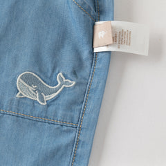 Dave&Bella Summer Toddler Boys Fashion Denim Blue Straight-leg Comfortable Jean Shorts