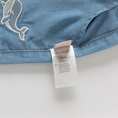 Dave&Bella Summer Toddler Boys Fashion Denim Blue Straight-leg Comfortable Jean Shorts