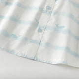 Dave&Bella Toddler Boys Summer Elegant Blue College-style Comfortable Shirts
