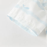 Dave&Bella Toddler Boys Summer Elegant Blue College-style Comfortable Shirts