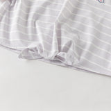 Dave&Bella Toddler Girls Summer Purple Striped Design Print Soft Stretchable T-shirts
