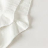 Dave&Bella Summer Children Versatile White Stretchable Mid-calf Socks