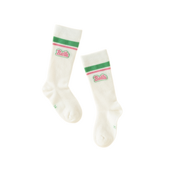 Dave&Bella Summer Children Girls Versatile White Stretchable Mid-calf Socks