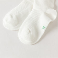 Dave&Bella Summer Children Girls Versatile White Stretchable Mid-calf Socks