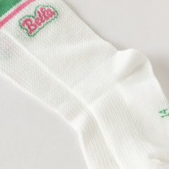 Dave&Bella Summer Children Girls Versatile White Stretchable Mid-calf Socks