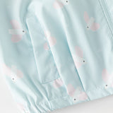 Dave&Bella Toddler Boys/Girls Summer White/Blue Cute Print Lightweight Sunscreen Jackets