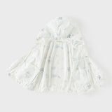 Dave&Bella Toddler Boys/Girls Summer White/Blue Cute Print Lightweight Sunscreen Jackets