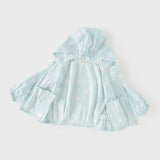 Dave&Bella Toddler Boys/Girls Summer White/Blue Cute Print Lightweight Sunscreen Jackets