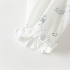 Dave&Bella Toddler Boys/Girls Summer White/Blue Cute Print Lightweight Sunscreen Jackets