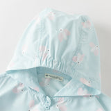Dave&Bella Toddler Boys/Girls Summer White/Blue Cute Print Lightweight Sunscreen Jackets