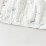 Dave&Bella Toddler Boys/Girls Summer White/Blue Cute Print Lightweight Sunscreen Jackets