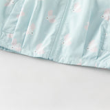 Dave&Bella Toddler Boys/Girls Summer White/Blue Cute Print Lightweight Sunscreen Jackets