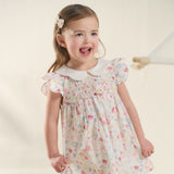 Dave&Bella Toddler Girls Summer Floral Print Doll Collar Breathable Cotton Casual Dress (Copy)-1