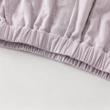 Dave&Bella Toddler Girls Summer Purple/Green Adjustable-waistband Loose Jogger Pants