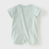 Dave&Bella Baby Boys Summer Orange/Grey Green Animal Soft Cotton Casual Rompers