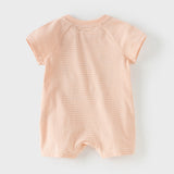 Dave&Bella Baby Boys Summer Orange/Grey Green Animal Soft Cotton Casual Rompers