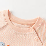 Dave&Bella Baby Boys Summer Orange/Grey Green Animal Soft Cotton Casual Rompers
