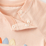 Dave&Bella Baby Boys Summer Orange/Grey Green Animal Soft Cotton Casual Rompers
