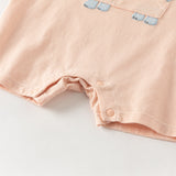 Dave&Bella Baby Boys Summer Orange/Grey Green Animal Soft Cotton Casual Rompers