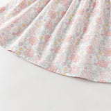 Dave&Bella Toddler Girls Summer Stylish Floral Print Breathable Cotton A-line Dress