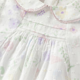 Dave&Bella Toddler Girls Summer Purple Pink Floral Print Comfortable Cotton Top Pant Suits