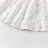 Dave&Bella Toddler Girls Summer Purple Pink Floral Print Comfortable Cotton Top Pant Suits