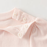 Dave&Bella Toddler Girls Summer White/Pink Flower Print Cotton Cute T-shirts