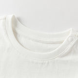 Dave&Bella Toddler Girls Summer White/Pink Flower Print Cotton Cute T-shirts
