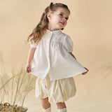 Dave&Bella Toddler Girls Summer Sweet White College-style Soft Cotton Shirts