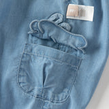 Dave&Bella Summer Toddler Girls Stylish Denim Blue Loose Comfortable Jogger Jeans