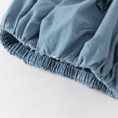 Dave&Bella Summer Toddler Girls Fashion Denim Blue Breathable Cotton Bubble Jeans Shorts