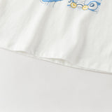 Dave&Bella Toddler Boys Summer White Chinese-style Breathable Cotton Outfit Sets