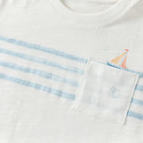 Dave&Bella Summer Toddler Boys White Round Collar Sleeveless Lightweight Tank Tops