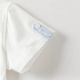 Dave&Bella Toddler Boys Summer White Short Sleeve Comfortable College-style Outfit Sets