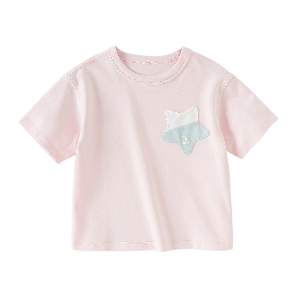 Dave&Bella Kids Boys/Girls Summer Versatile Multi-color Lightweight T-shirts