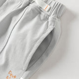 Dave&Bella Toddler Boys Summer Blue/Grey Comfortable Soft Straight-leg Pants