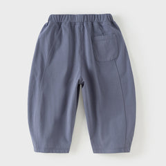 Dave&Bella Toddler Boys Summer Blue/Grey Comfortable Soft Straight-leg Pants