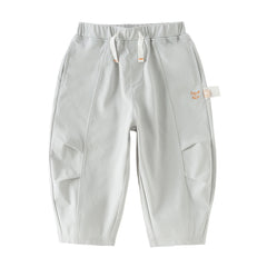 Dave&Bella Toddler Boys Summer Blue/Grey Comfortable Soft Straight-leg Pants