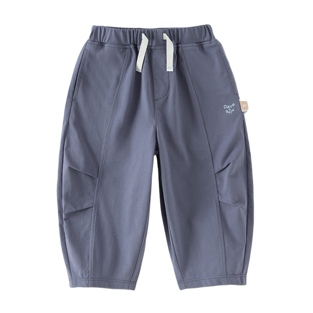 Dave&Bella Toddler Boys Summer Blue/Grey Comfortable Soft Straight-leg Pants