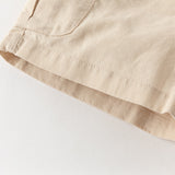 Dave&Bella Summer Toddler Boys Blue/Khaki Casual Comfortable Straight-leg Shorts