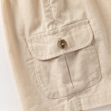 Dave&Bella Summer Toddler Boys Blue/Khaki Casual Comfortable Straight-leg Shorts