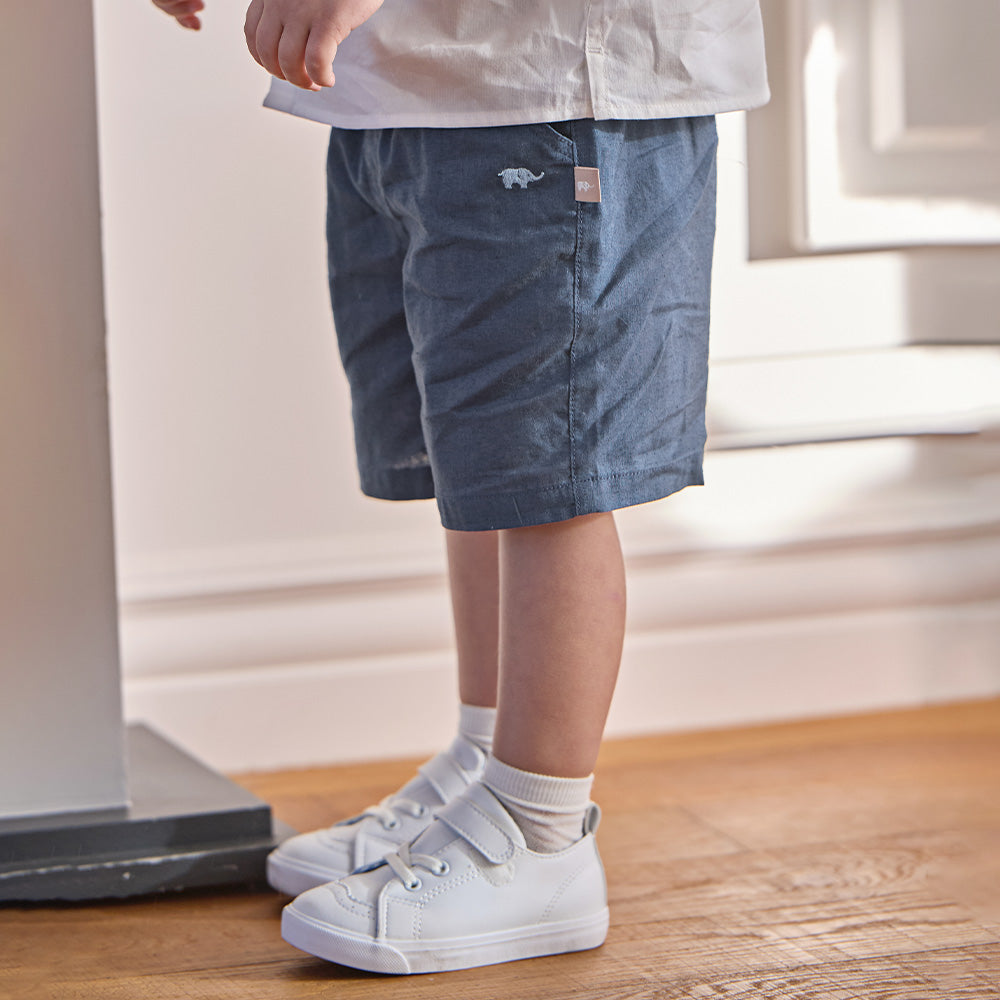 Dave&Bella Summer Toddler Boys Blue/Khaki Casual Comfortable Straight-leg Shorts