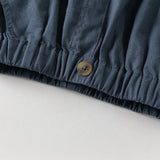 Dave&Bella Summer Toddler Boys Blue/Khaki Casual Comfortable Straight-leg Shorts